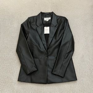 GLASSONS || Faux Leather Blazer NWT